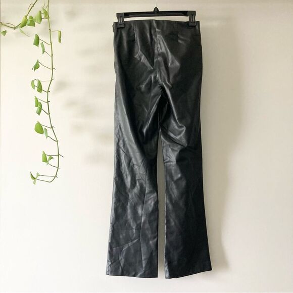 ZARA BLACK FAUX‎ LEATHER LEGGINGS - Picture 4 of 5